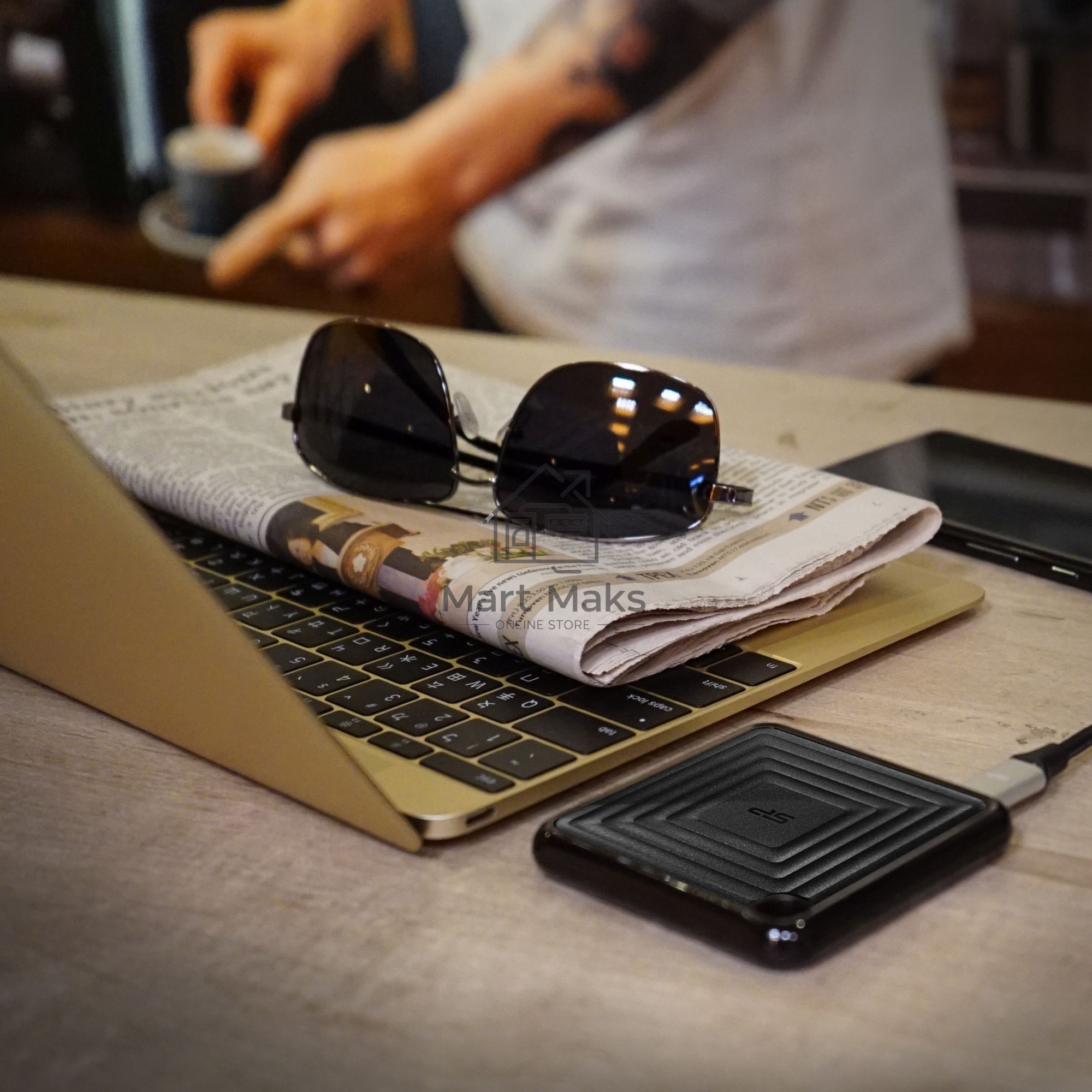 Внешний SSD 2TB Silicon Power PC60, External, USB 3.2 Type-C R/W - 540/500 MB/s черный