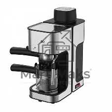 Кофеварка рожковая BQ CM4000 cтальной-черный, исп. кофе - молотый, 0.24 л, 800 Вт, 4 бар