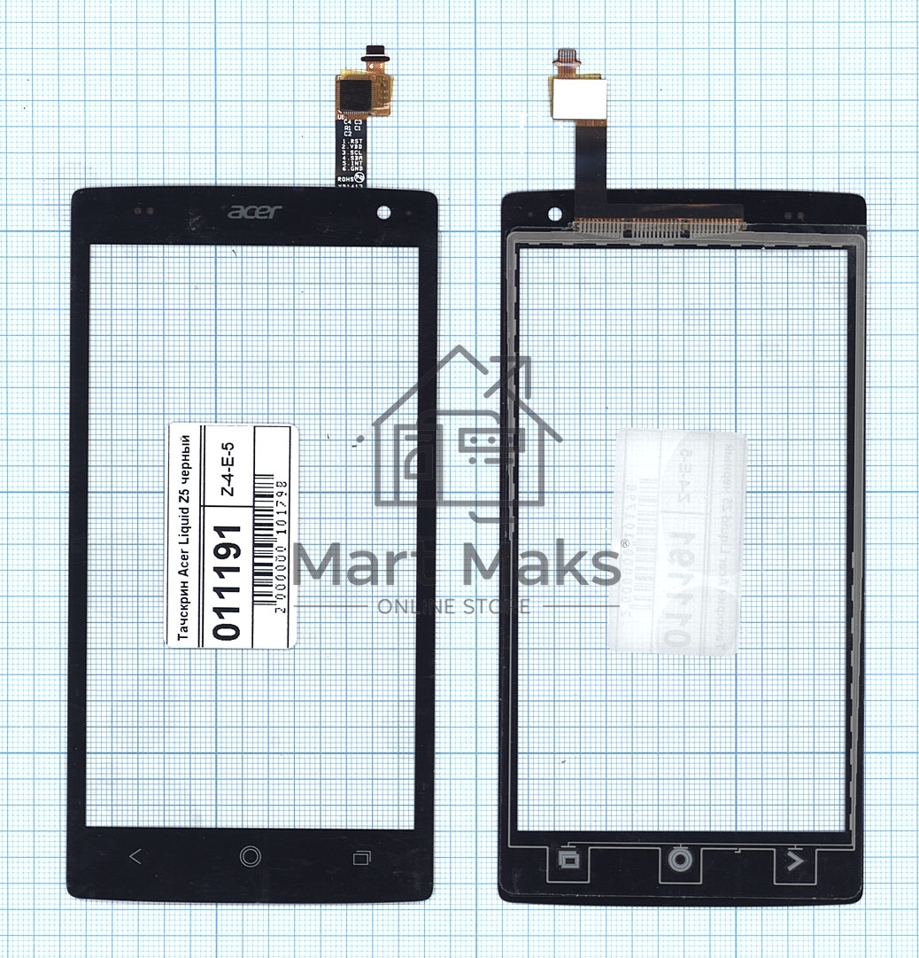 Сенсорное стекло (тачскрин) для Acer Liquid Z5 Z150, черное