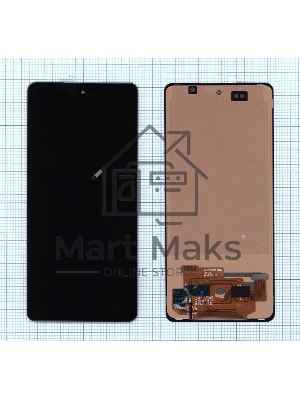 Дисплей для Samsung Galaxy A53 SM-A536E черный с рамкой