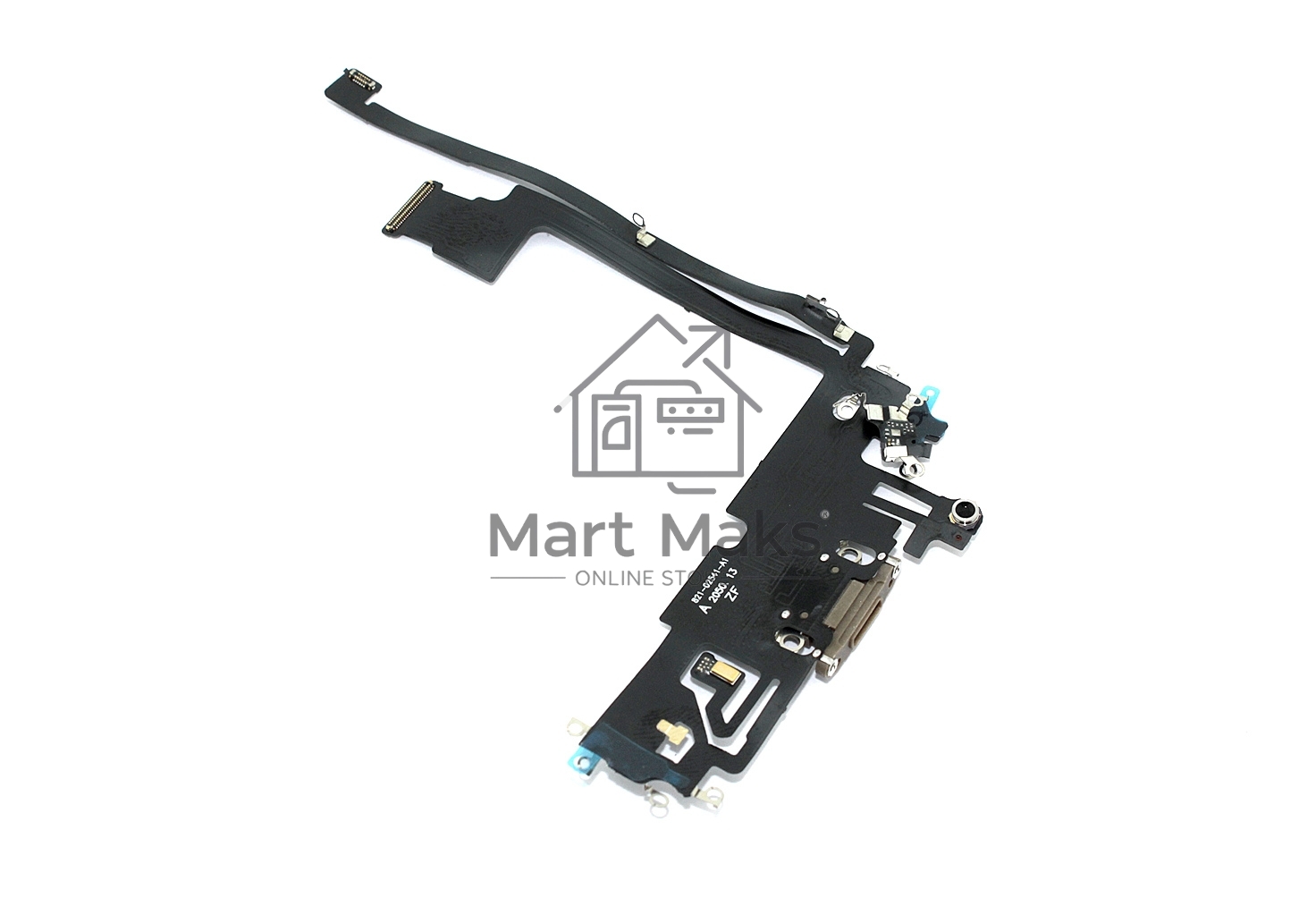 Шлейф с разъемом зарядки и микрофоном для Apple iPhone 12 Pro Max, золотистый