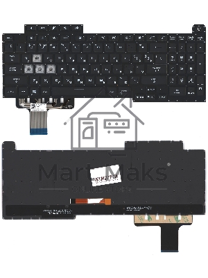 Клавиатура для ноутбука Asus ROG Stirx G17 G713 черная RGB-подсветка