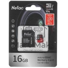 Флеш карта Netac MicroSD P500 Extreme Pro 16Gb, Retail version card only