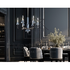 Люстра Ambrella light LH53124/6 GD/WH/GB золото/белый/серо-синий 10W 3000K D660*1120