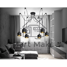 Светильник Ambrella light TR8132/6 BK черный E27*6 max 40W D700*800