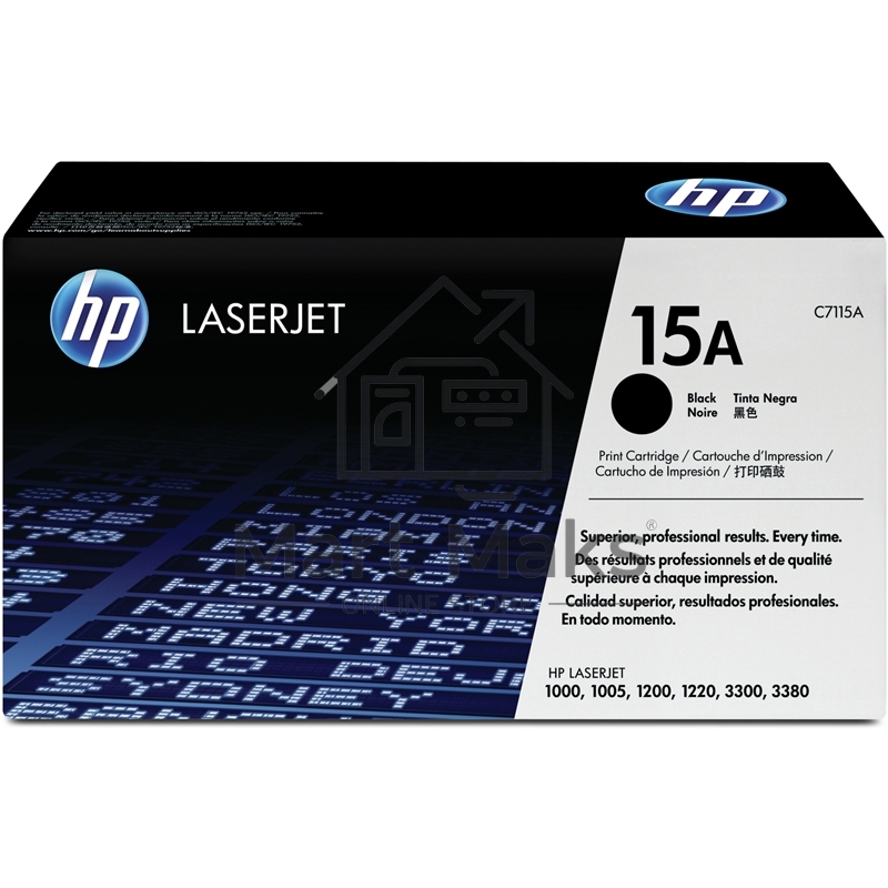 Картридж лазерный HP C7115A черный LJ 1000W/1200/1220/3300, (2500стр.)