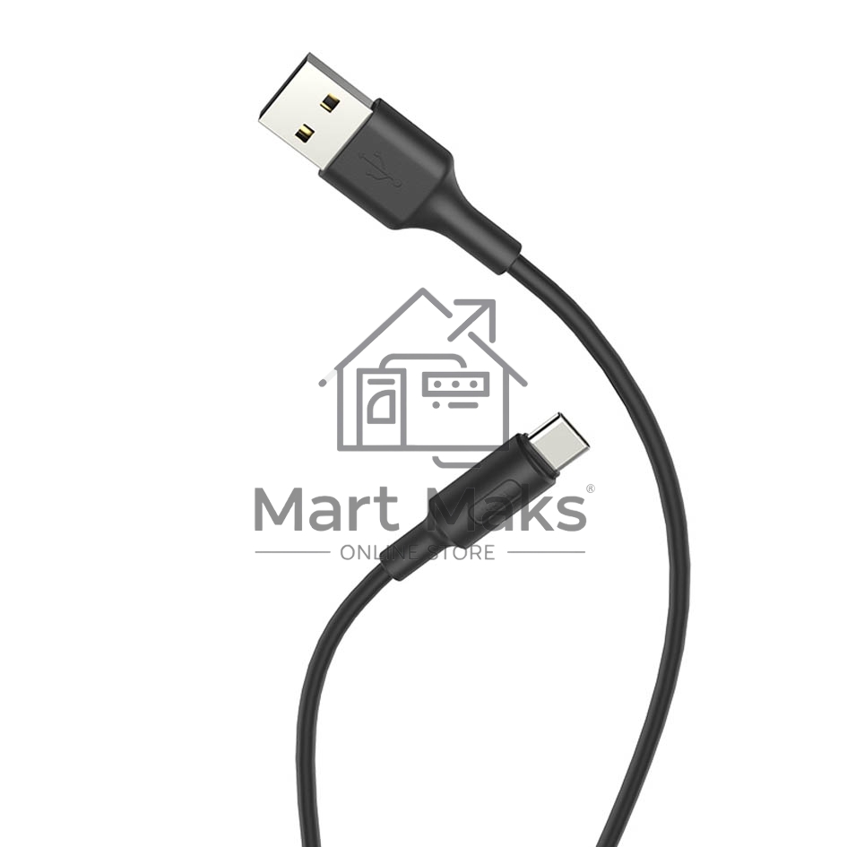 Кабель USB 2.0 hoco X25, AM/Type-C, черный, 1м