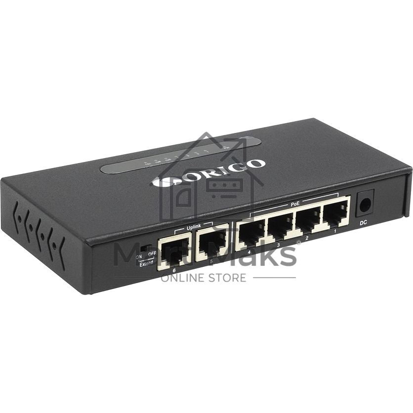 Неуправляемый 6-портовый PoE-коммутатор ORIGO OS1206P/A1A 10/100 Мбит/с