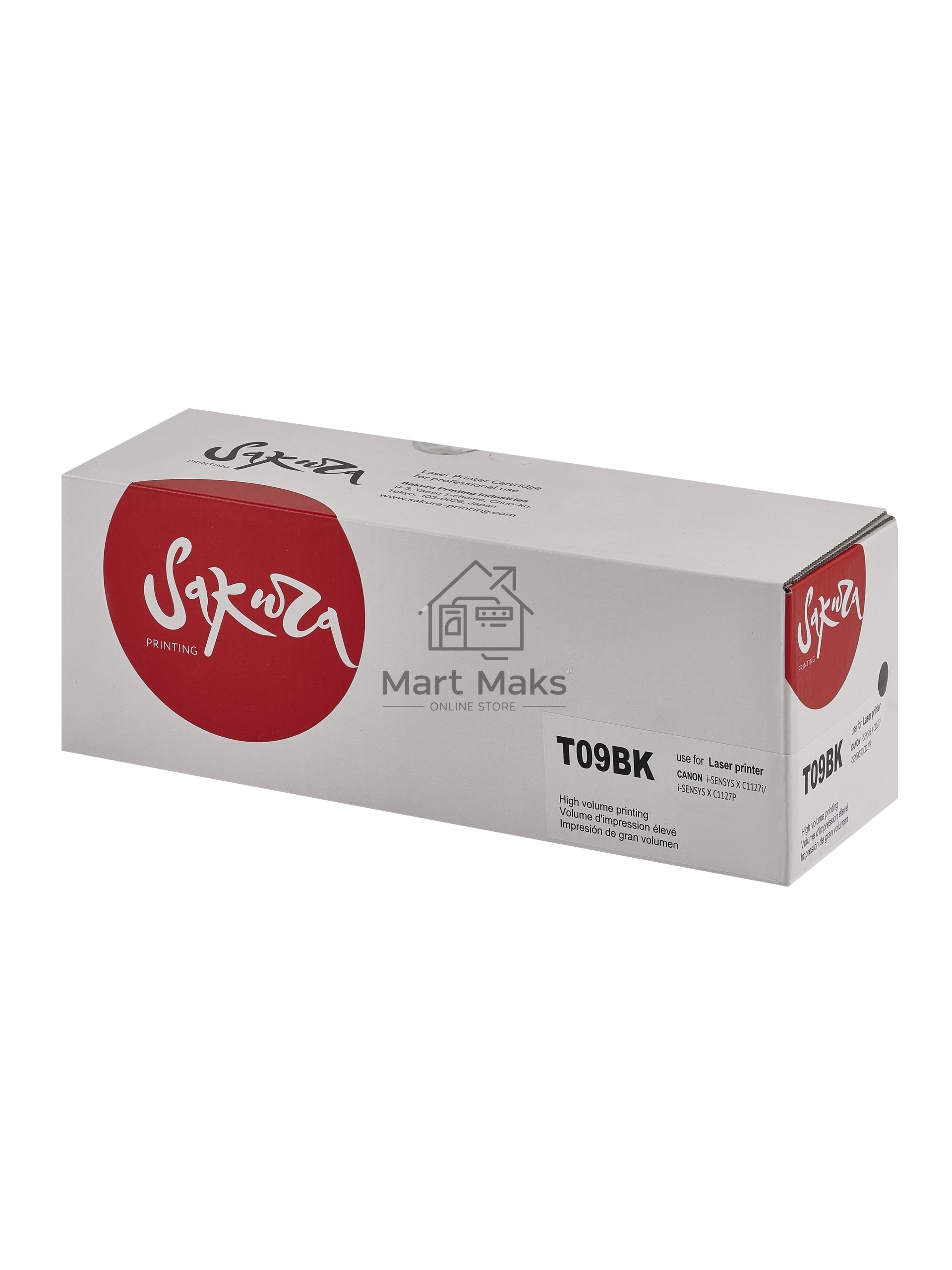 Картридж лазерный Sakura T09BK-ECO (3020C006) для Canon i-SENSYS C1127iF, C1127i, C1127P, черный, 7600 к. (чип без счетчика копий)