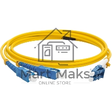 Патч-корд оптический LANMASTER, LSZH, дуплексный, LC/UPC-SC/UPC, SM OS2, 1.0 м