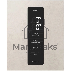 Холодильник LG GC-B459AEMW бежевый двухкамерный 234/110л морозилка снизу, No Frost