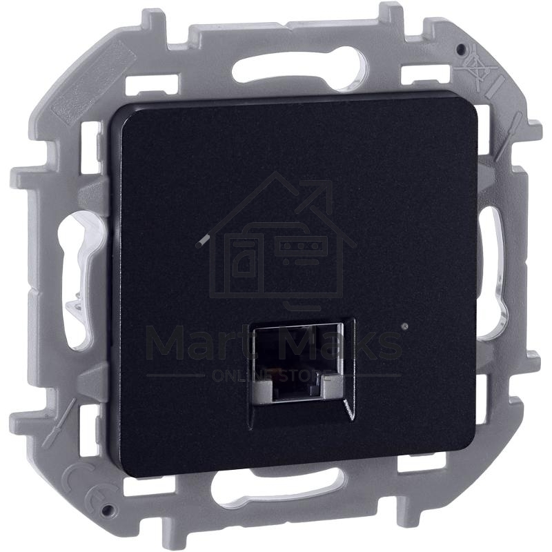 Информационная розетка RJ 45 - категория 5e - UTP - INSPIRIA - антрацит