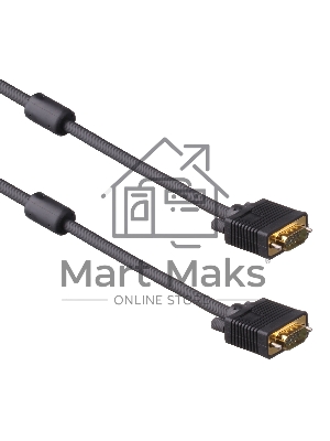 Кабель монитор - SVGA card (15M -15M) 15м 2 фильтра ExeGate позолоченные разъемы, экранирование