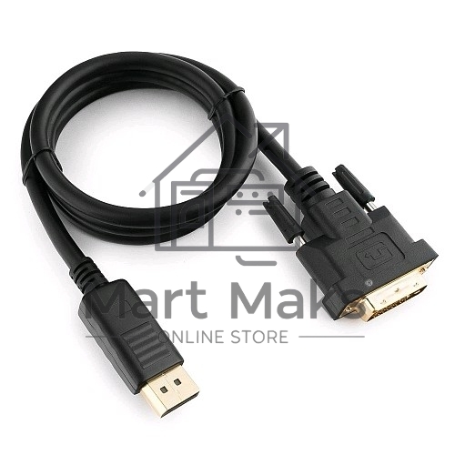 Кабель DisplayPort-DVI Gembird/Cablexpert 1м, 20M/19M, черный, экран, пакет(CC-DPM-DVIM-1M)