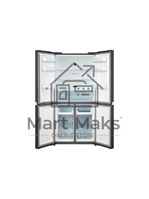 Холодильник Centek CT-1756 Black Glass Total NF <456л (153л/303л)> 65,5х83,3х177,5см, Стекло, 4 дв