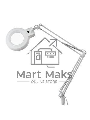Лупа на струбцине Rexant, круглая, 5D, с подсветкой, белая 31-0011
