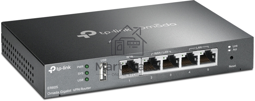Роутер TP-Link SafeStream ER605 10/100/1000BASE-TX черный