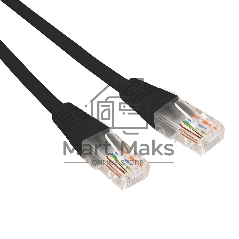Патч-корд U/UTP, CAT 5e, RJ45-RJ45, 26AWG, ZH нг(А)-HF, черный, 2м Rexant