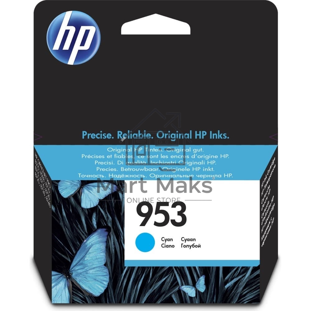 Картридж струйный HP 953 F6U12AE голубой для HP OJP 8710/8715/8720/8730/8210/8725 (630 стр.)