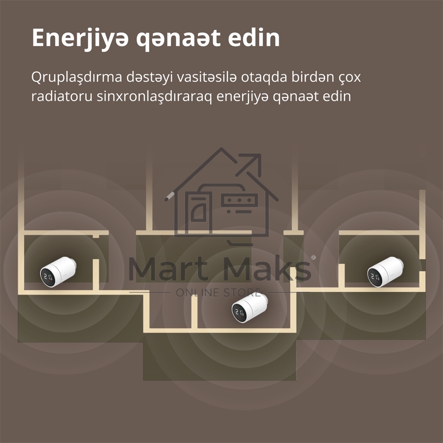 Термоголовка Aqara Smart Radiator Thermostat E1 (SRTS-A01) для радиат. резьбовой