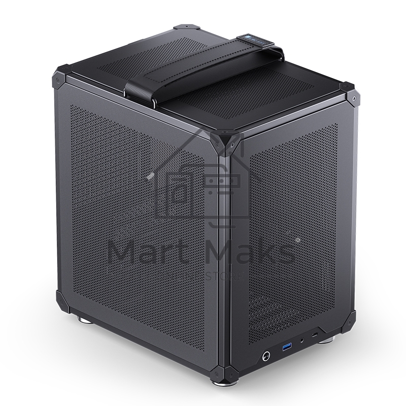 Компьютерный корпус JONSBO C6-ITX Black ITX без БП, боковая панель из закаленного стекла, mini-ITX, черный