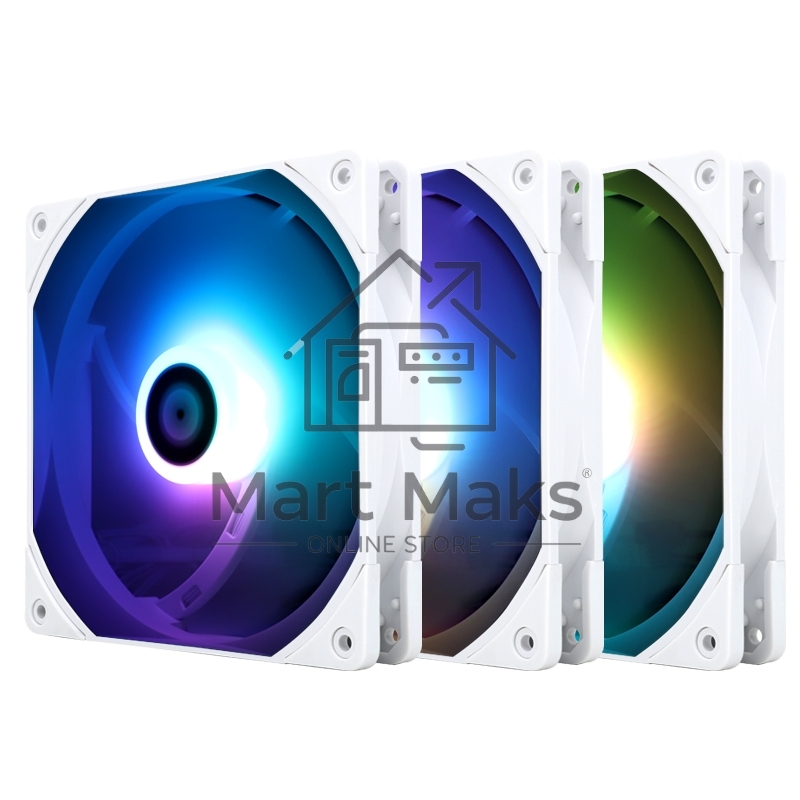 Кулер для корпуса Thermalright TL-C14W-Sx3 белый (140x140x26mm, 4-pin PWM, ARGB, 74.3CFM, 26.6dBA, 1500RPM)