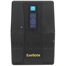 Источник бесперебойного питания ExeGate SpecialPro Smart LLB-600.LCD.AVR.2SH 600VA/360W, LCD, AVR, 2*Schuko, черный