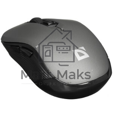Мышь беспроводная Defender Gassa MM-105 серый, 1600 dpi, радиоканал, USB, кнопки - 6