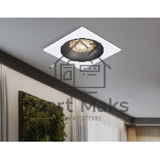 Светильник встраиваемый Ambrella light TN102727 WH/BK белый/черный GU5.3 92*92*23