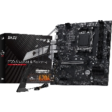 Материнская плата MSI PRO A620AM-G EVO WIFI, AM5, AMD A620A, 2xDDR5, 4xSATA, 2xM.2, 1xPCIe 4.0 x16, 1xPCIe 3.0 x1, 1xHDMI, 1xDisplayPort, 1x 2.5Gb LAN, 4xUSB 5Gbps Type-A, 2xUSB 2.0, 3x3.5 мм, 7.1, microATX