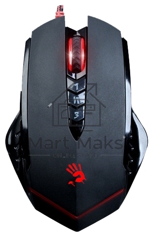 Мышь проводная A4Tech Bloody V8 черный, 3200 dpi, USB, кнопки - 8
