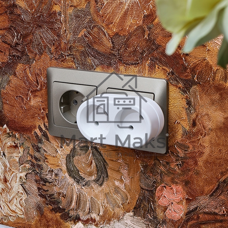 Двойник электрический 6А без заземления, белый Rexant