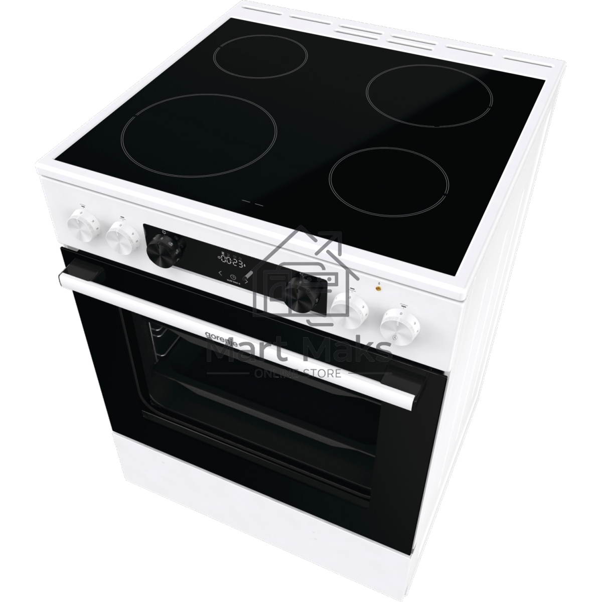 Плита электрическая Gorenje GEC6C40WD белый, конфорок 4 электрических, духовка 71 л, 60 см x 85 см x 60 см