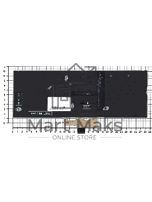 Клавиатура для ноутбука Asus ZenBook 14 UX434 серебристая с подсветкой