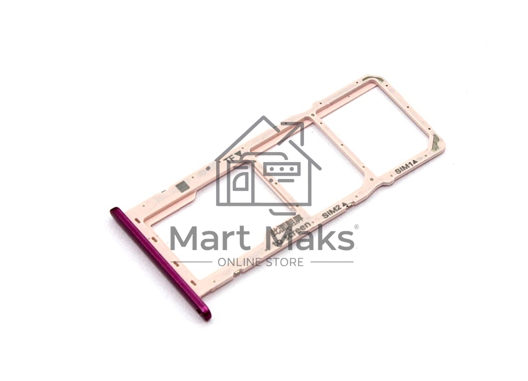 Лоток для SIM-карты Huawei Y7 2019 красный