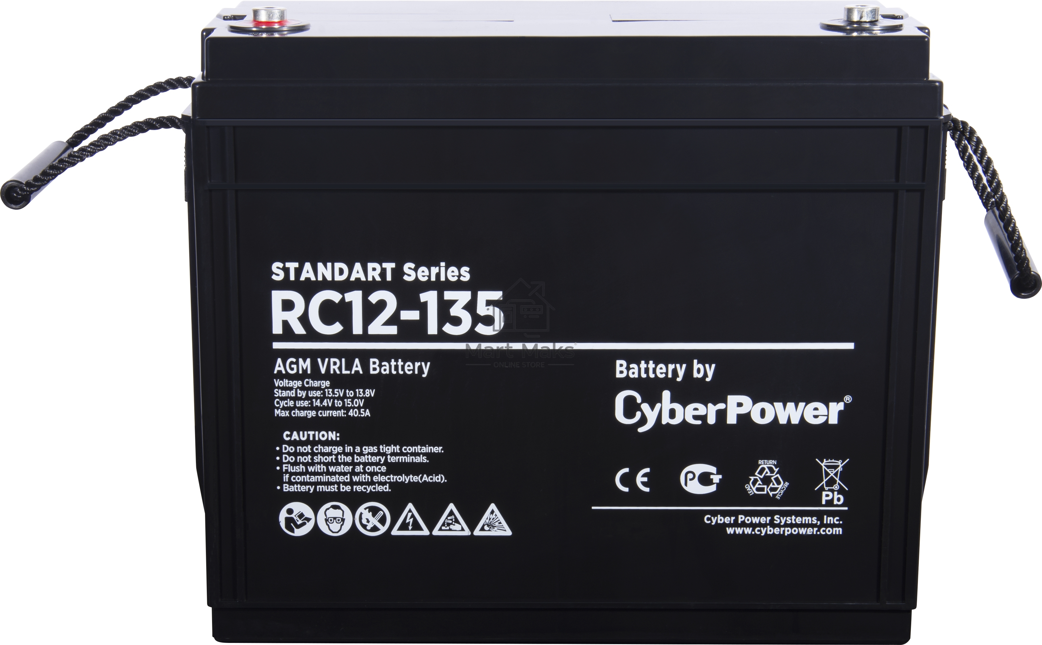 Аккумуляторная батарея SS CyberPower RC 12-135 / 12 В 135 Ач Battery CyberPower Standart series RC 12-135 / 12V 135 Ah