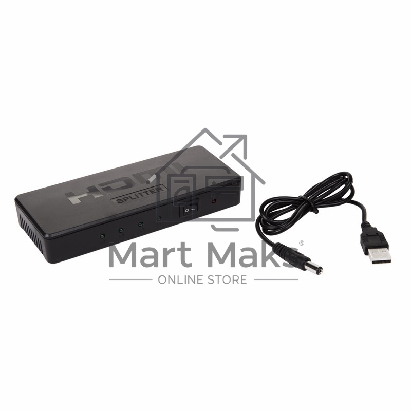 Делитель гнездо HDMI на 4 гнезда HDMI, пластик Rexant