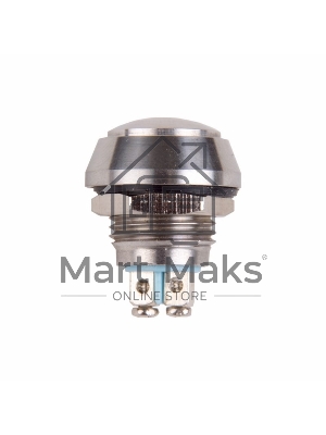 Кнопка антивандальная Ø12 Б/Фикс (2с винт) (ON)-OFF сфера Rexant