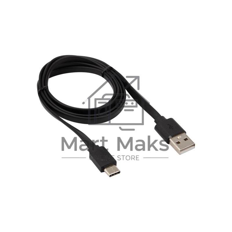 Кабель USB-Type-C/2,4A/PVC/flat/1m/Rexant