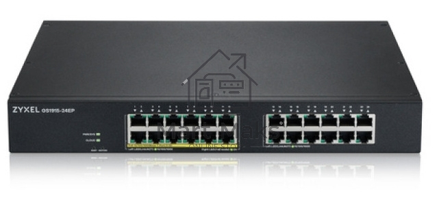 Коммутатор гибридныйSmart L2 PoE+ Zyxel NebulaFlex GS1915-24EP, rack 19