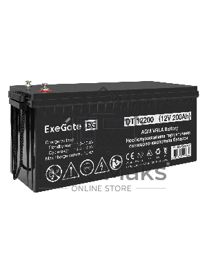 Аккумуляторная батарея ExeGate DT 12200 (12V 200Ah, под болт М8)