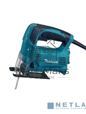 Макита Лобзики Makita 4328 Лобзик,в\рук, 450Вт,500-3100об\м,ход-18мм,рез-65мм,1.8кг,кор,маятн,стальн подошва