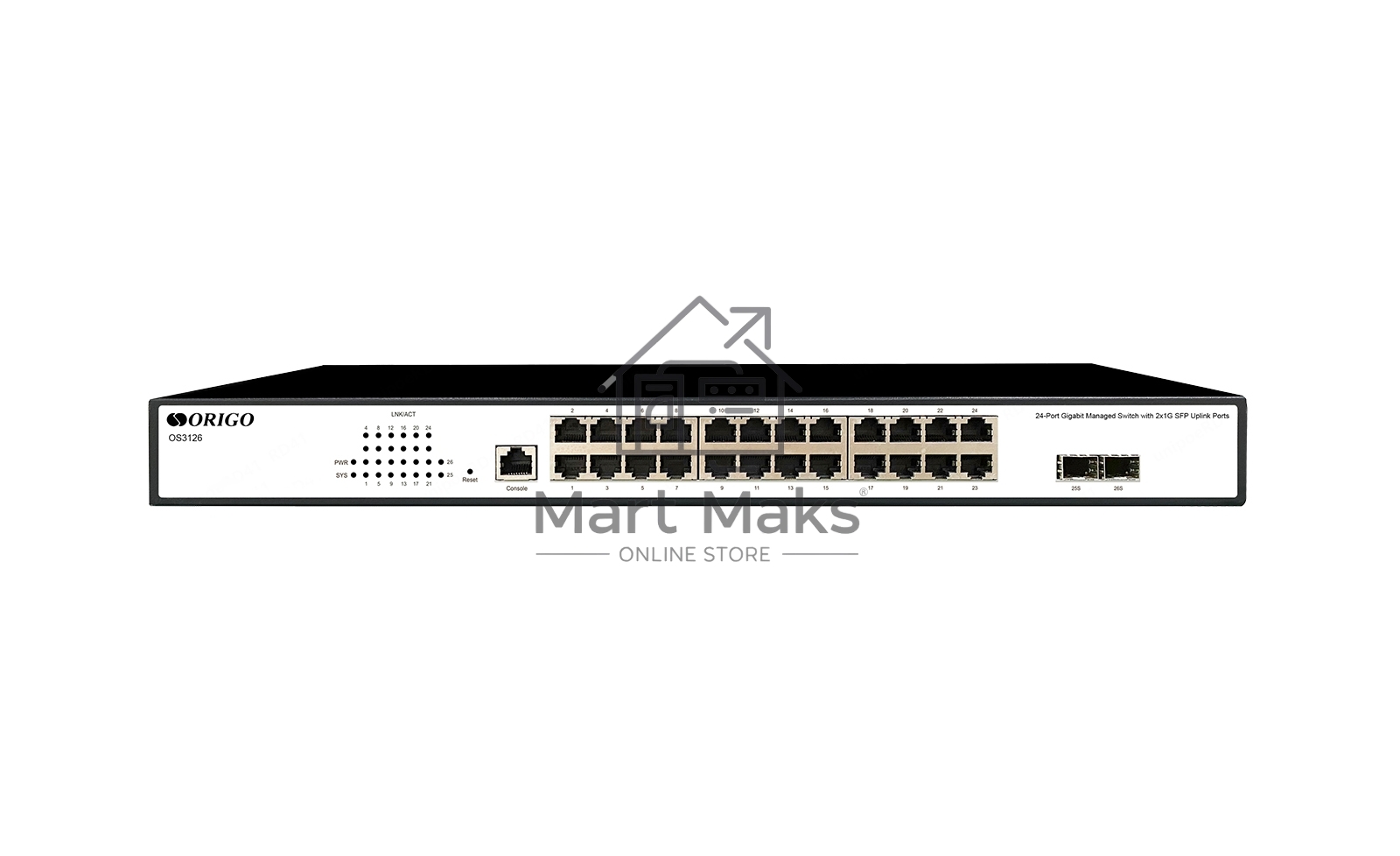 Коммутатор Origo OS3126 OS3126/A1A (L2) 24x1Гбит/с 2SFP управляемый