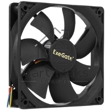 Вентилятор для корпуса ExeGate E12025S4P-PWM черный, 120 мм, 1500 об/мин, 25 дБ, 4 pin