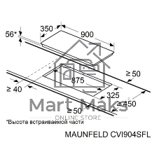 Индукционная варочная панель Maunfeld CVI904SFLDGR