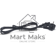 Кабель питания компьютера Cabeus PC-186-VDE-1.8M IEC 320 C13, вилка Schuko, 1.8 м, 10А, черный