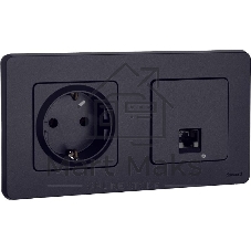Информационная розетка RJ 45 - категория 5e - UTP - INSPIRIA - антрацит