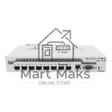 Коммутатор MikroTik CRS309-1G-8S+IN 8 SFP+, dual-core 800MHz CPU, 512MB RAM, POE, RS232 serial port