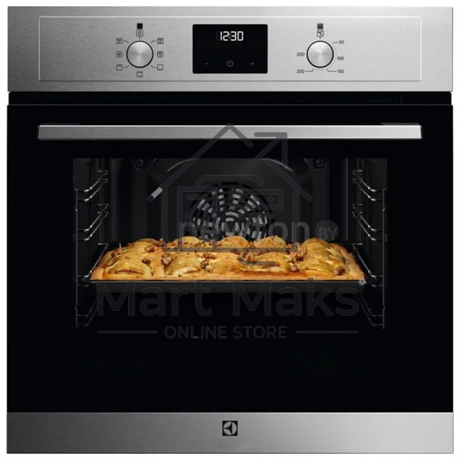 Встраиваемый духовой шкаф Electrolux EOF3H50BX 60 см, 72 л, 8 режимов, 59.4x59.5x56.9 см, очистка паром, нер. сталь