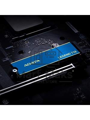 Накопитель SSD ADATA LEGEND 710, 512Gb, PCIe 3.0 x4, M.2 2280, NVMe, R/W 2400/1600, с радиатором